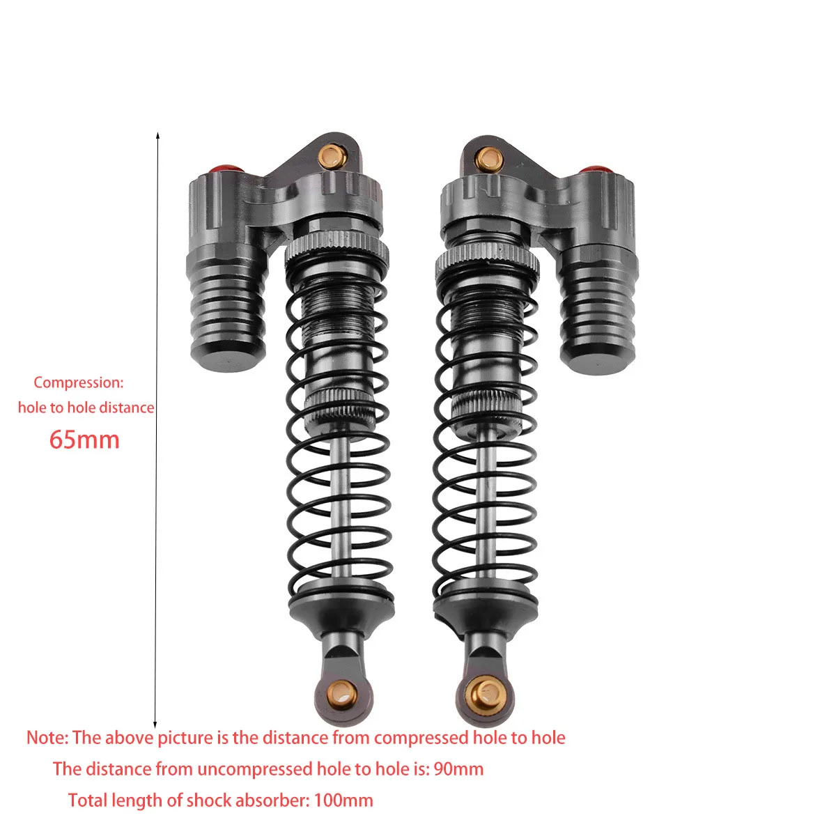 2 шт. 100 мм сплав моделирование амортизатор демпфер Алюминий для Rc хобби модель