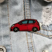 cartoon acrylic pin vintage brooch denim jeans shirt bag christmas red car jewelry badges gift for friends kids scarf buckle