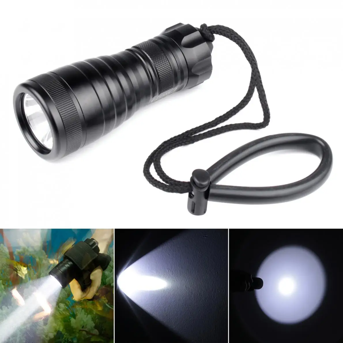 

Водонепроницаемый светодиодный фонарик DIV03 XM-L2, IP68, 200 м