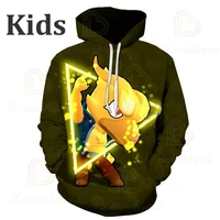 brawings kids hoodies leon shooting game 3d printed hoodie sweatshirt boys girls harajuku cartoon star jacket tops teen clothes