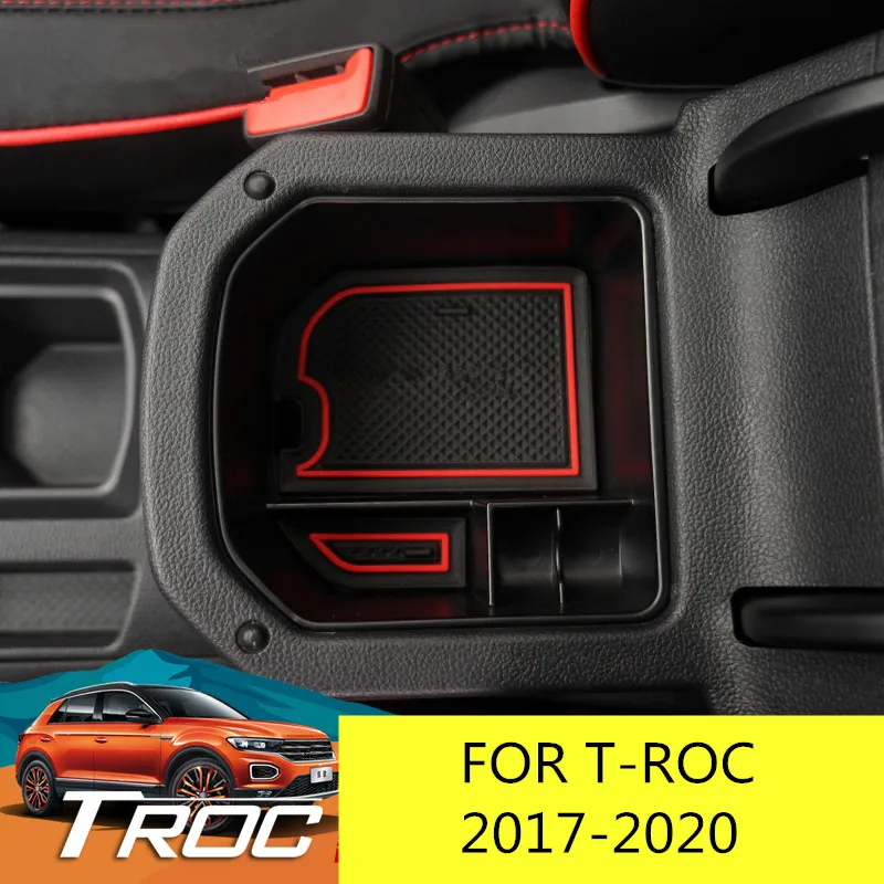 Для 2018 2019 VW T-ROC TROC подлокотник центральной литейный Ящик Контейнер для хранения