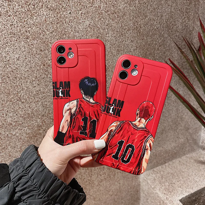 

Cute Cartoon Japan Anime Slam Dunk Phone Case for IPhone 11 12 Pro Xs MAX XR X 7 8 Plus SE 2020 Silicone Soft Cover Funda