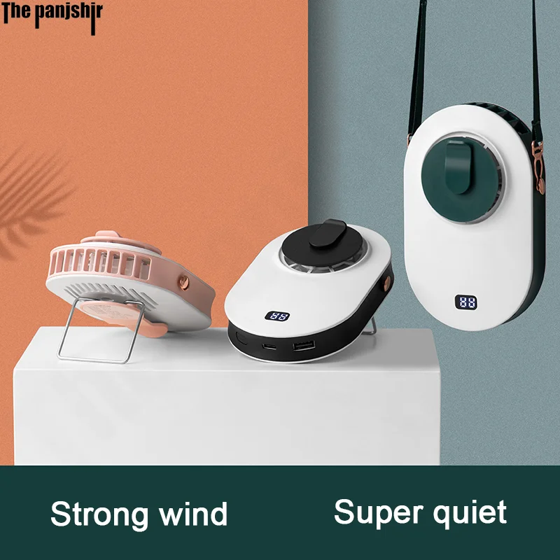 

Z30 New Hanging Portable Rechargeable with Adjustable Lanyard Quiet Powerful Cooling Mini Fan Handheld & Hands-Free Fans 3 speed