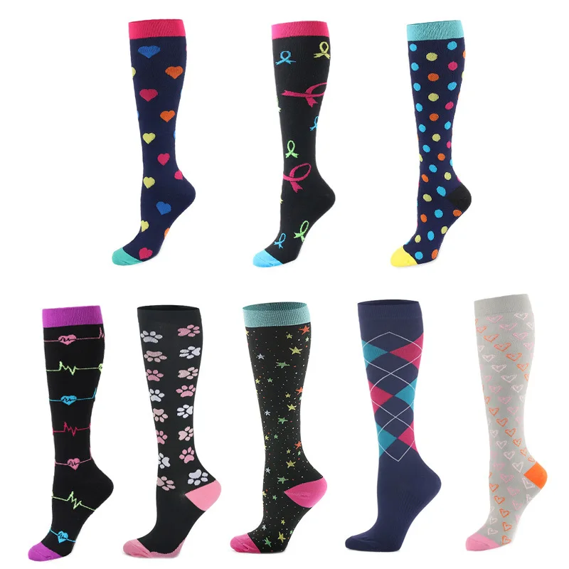 

40 kinds of compression socks, neutral anti-fatigue relief knee socks, 20-30 MmHg for outdoor running, cycling socks
