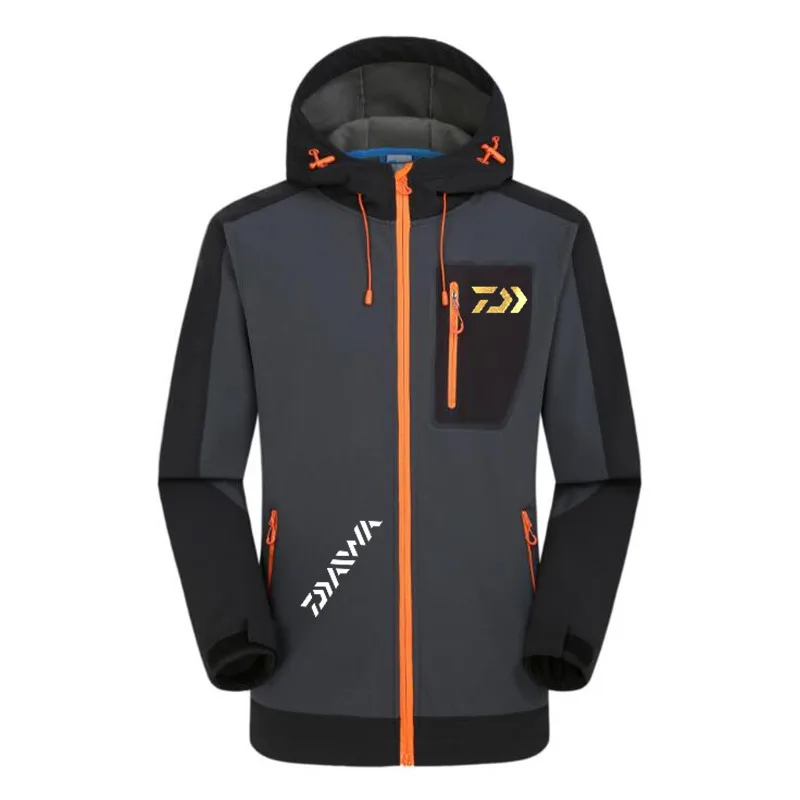 

2021 New Men Winter Fishing Clothing Windproof Warm Catch Fleece Waterproof Soft Shell Quick-Drying Clothing Fishing Jacket