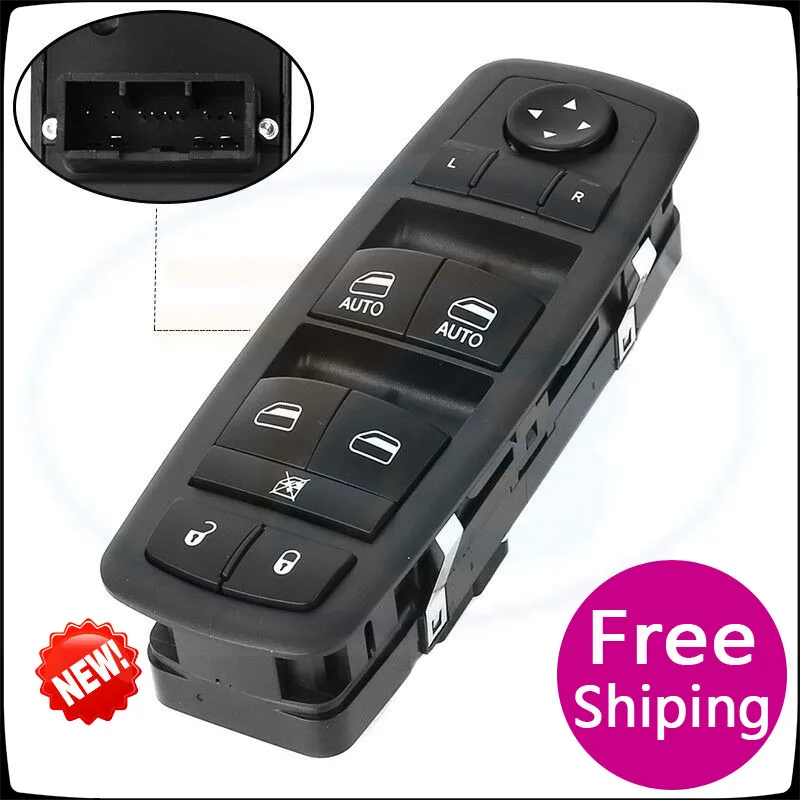 

Переключатель переднего левого главного окна для 2011-2017 Dodge Charger Chrysler 200 300 Ram 4 Door CA 68231805AA