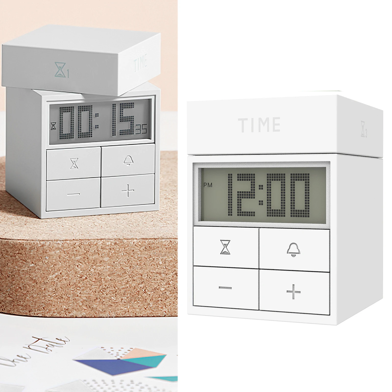 Настольные часы 3-в-1 цифровой таймер для кухни готовки обучения работы с обратным