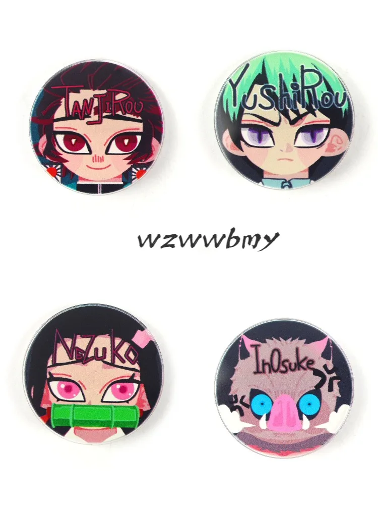 

Anime Perimeter Tinplate Badge Ghost Blade Kimetsu No Yaiba Kamado Tanjirou Pin Button Brooch Badge Dropship