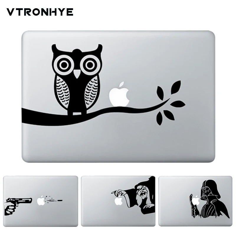 Черная частичная наклейка на ноутбук для Mac book Pro Air retina 13 15 11 дюймов, Виниловая наклейка на ноутбук для MAC book, чехол