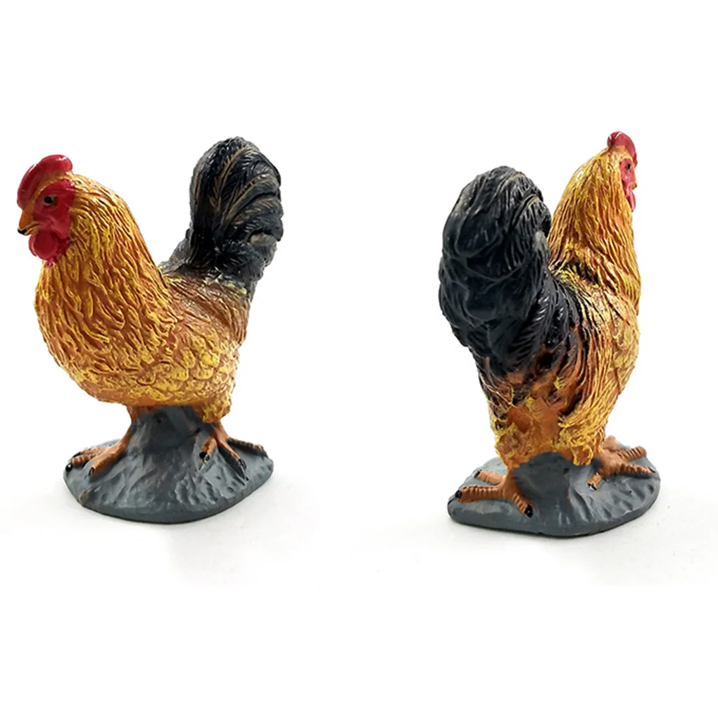 Реалистичная Милая модель курицы утки гуся дети ПВХ пластиковая биологическая