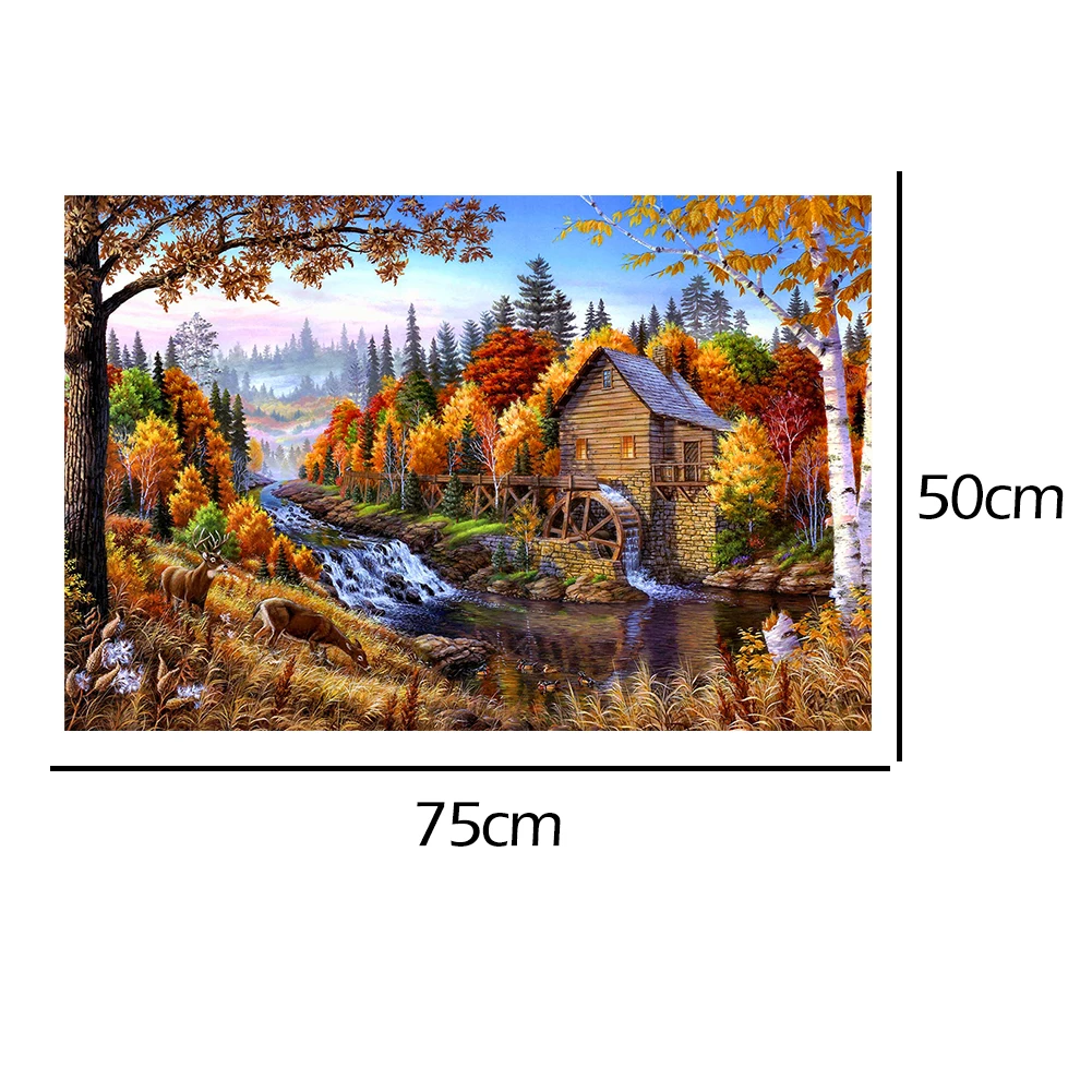 

Mini Intelligent Educational Toy 1000pcs DIY Nature House Stream Puzzle Educational Learning Assembling Toys Gift