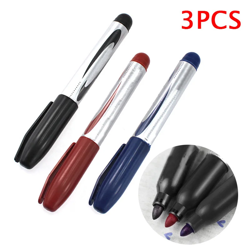 

3pcs Waterproof Fast Dry PermanentSchool Supplies Marker Pen For Writing Learn the Office Supplies Tactical pen ручка