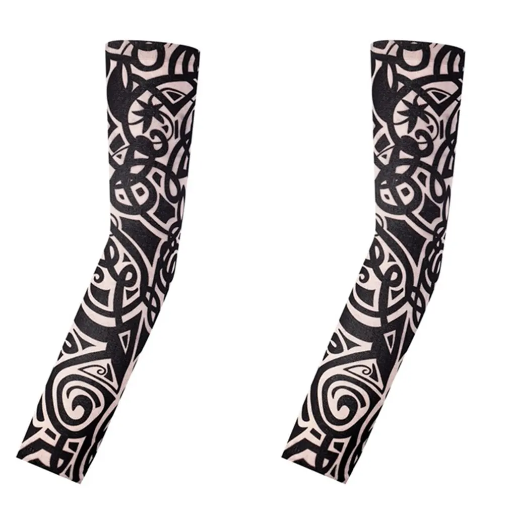 Бесшовный рукав для татуировки с цветами на руку езды солнце защитный | Красота и