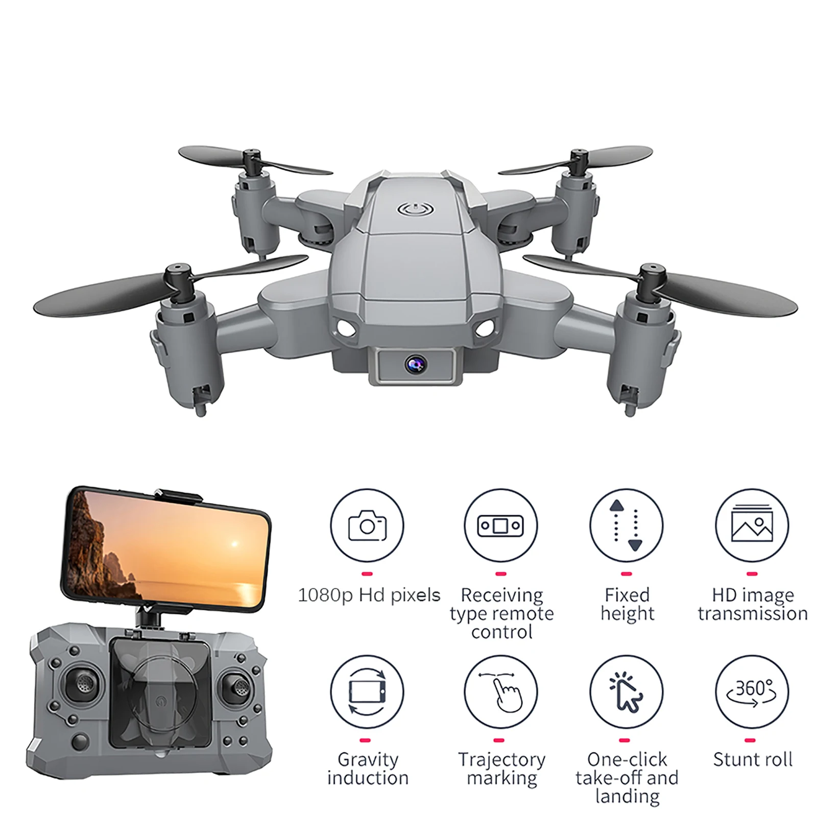 

Mini Drone With 4K Camera HD Foldable Quadcopter With One Key Return Wifi FPV RC Helicopter Quadcopter Children'S Toy