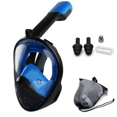 Curved swimming snorkeling mask adult full-dry diving mirror is attached to face anti-shattering and anti-fog diving mask
