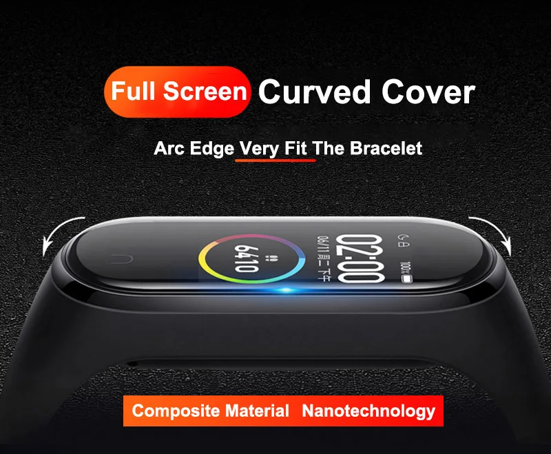50 шт./упак. пленка для Xiaomi Mi Band 6 5 4 защитная на экран с полным покрытием экрана