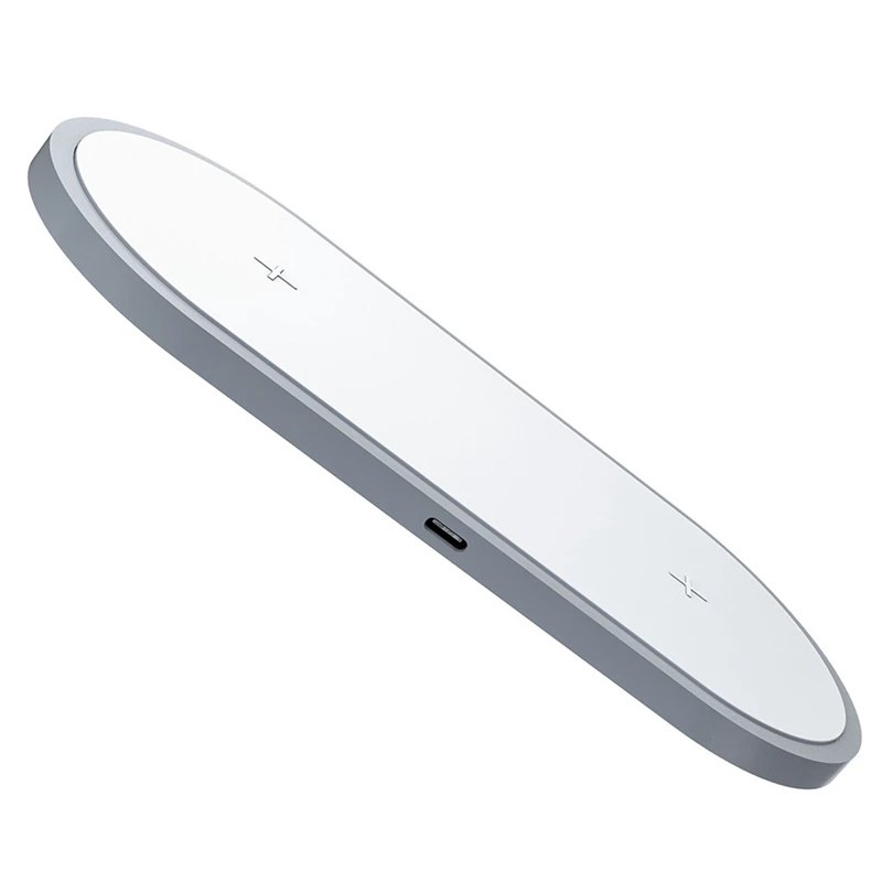 Беспроводное зарядное устройство с двумя разъемами быстрая зарядка 10 Вт