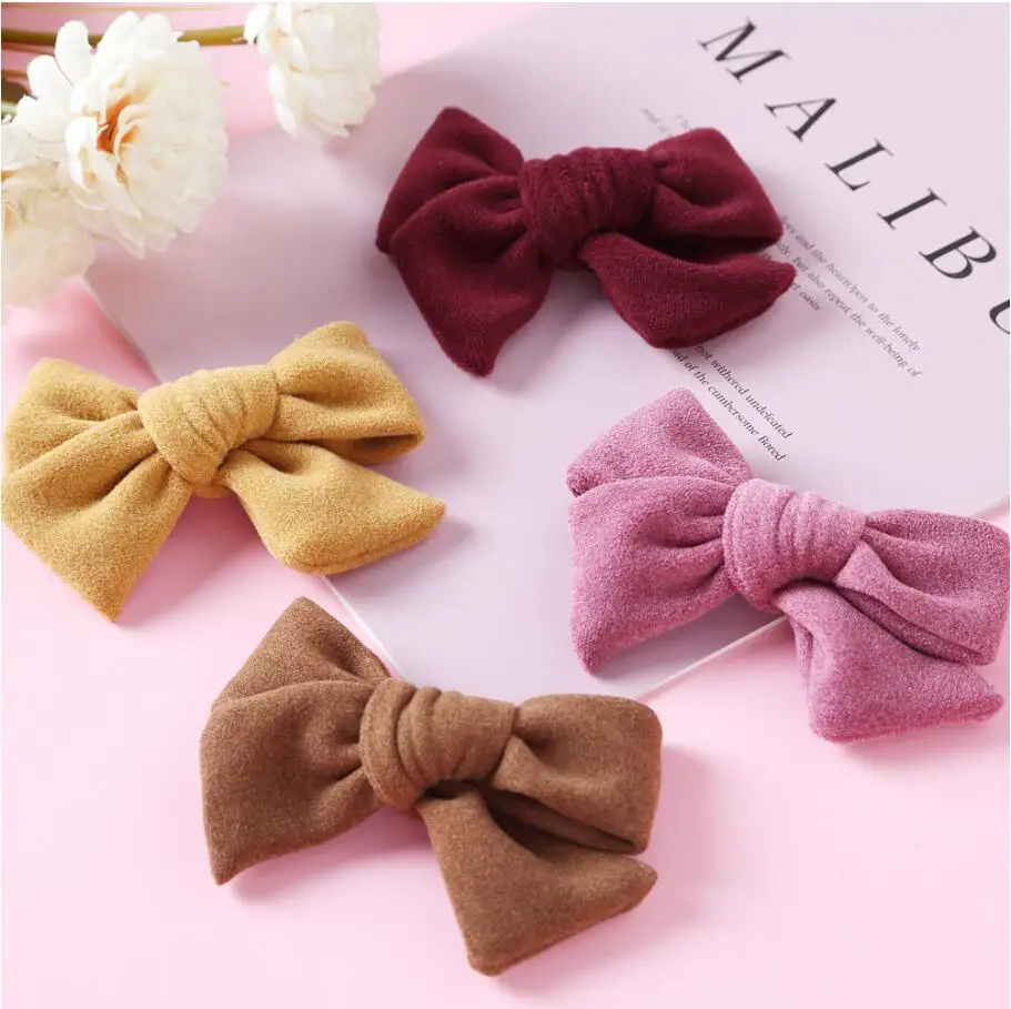 

24Pcs/Lot, Boutique Fabric Baby Hair bow,Girls Hair Clips Winter Head bow Hairgrips Kids Girl's Headwere Hair Accessory