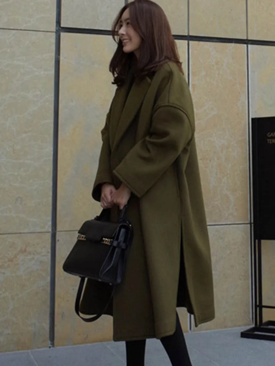 Длинное женское зимнее пальто теплое 2019 корейский стиль простая Свободная