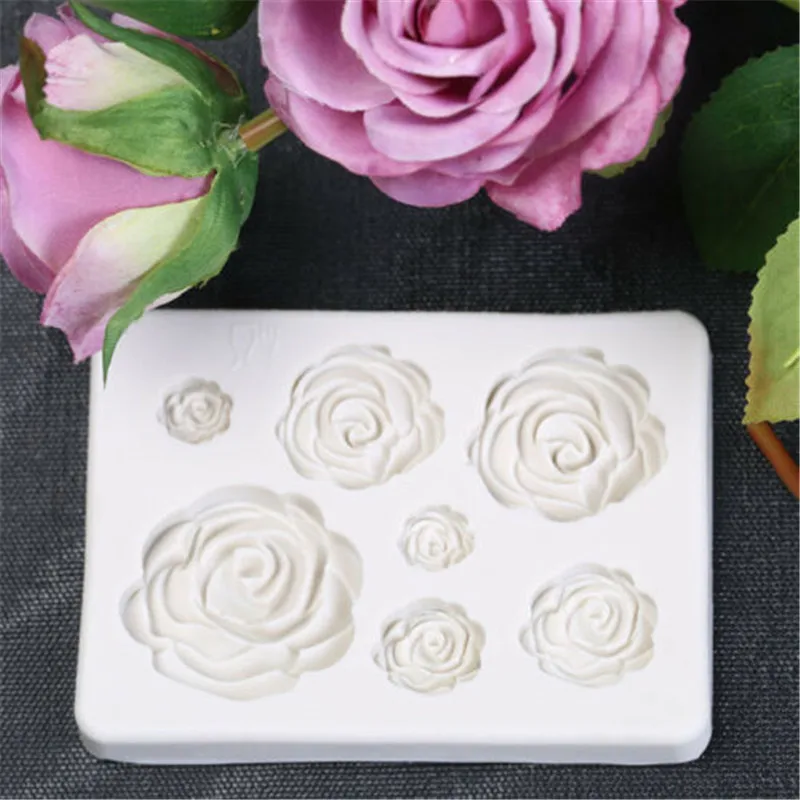 3d Rose Flower Silicone Fondant Chocolate Mould Cake Decor Sugarcraft Mold mold | Дом и сад
