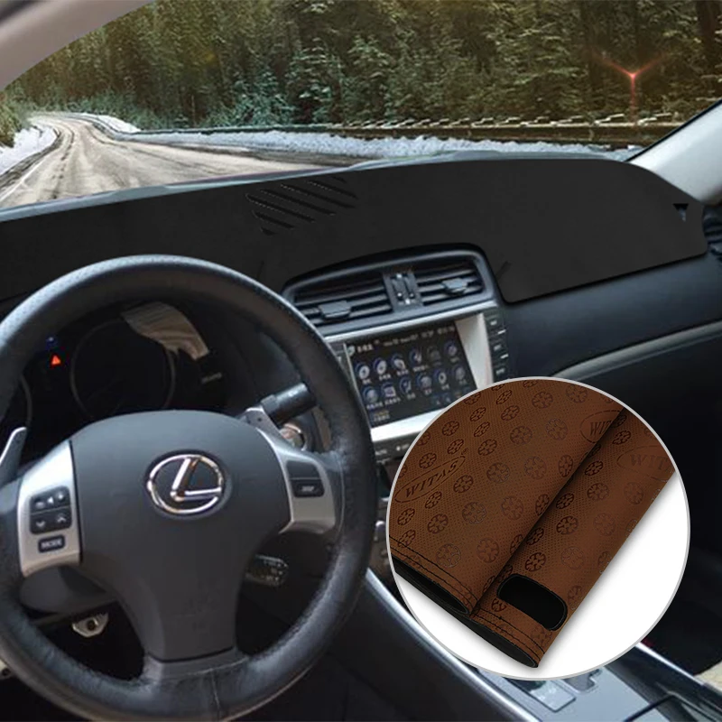 1 шт. кожаный коврик для приборной панели Lexus IS250 IS350 2006 2011|Нескользящий коврик| |