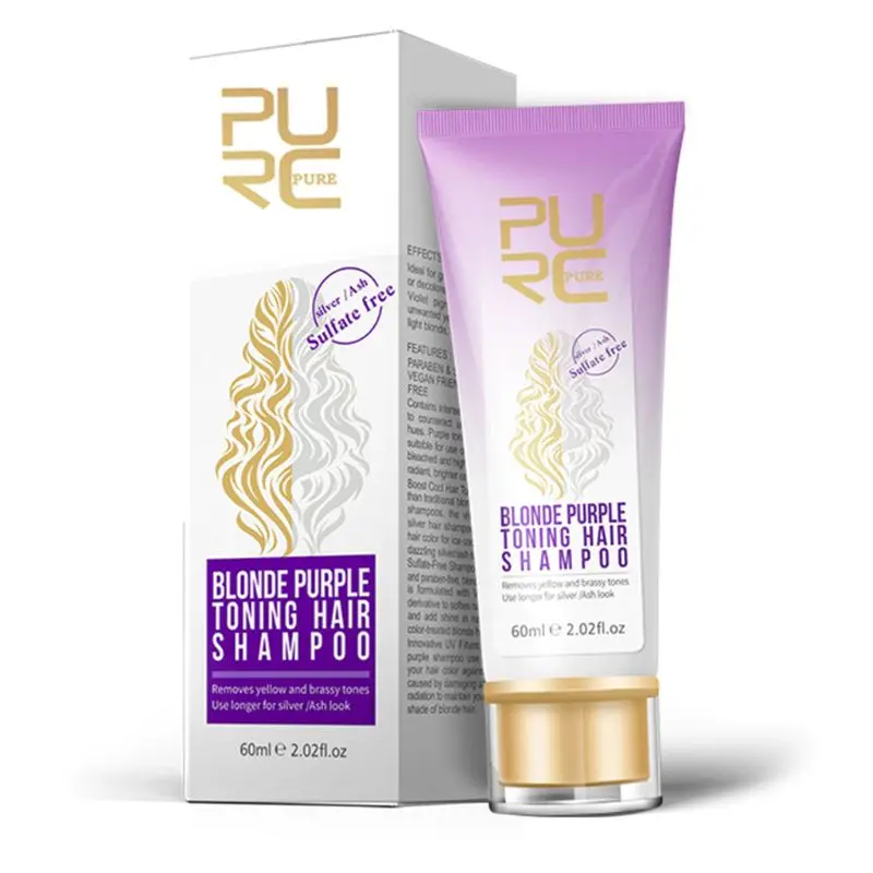 Новый Фиолетовый шампунь удаляет желтый брассы тона волос нейтрализовать