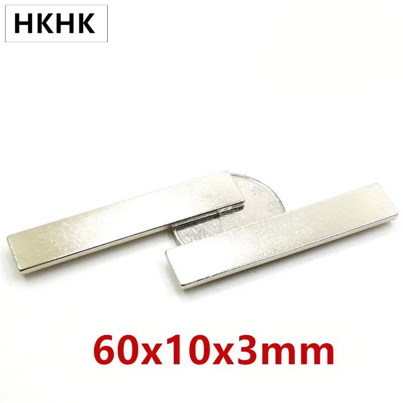 

1/3/5/100Pcs 60x10x3 Neodymium Magnet 60mm x 10mm x 3mm NdFeB Block Rectangular Super Powerful Strong Permanent Magnetic imanes