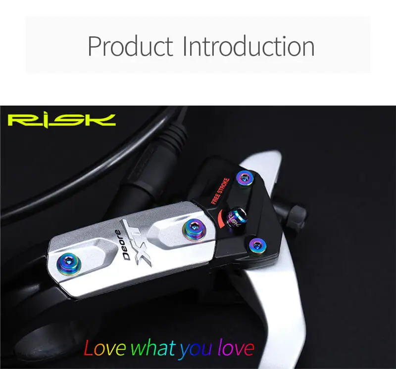 

RISK Oil Disc Titanium Alloy Screw Kit 20pcs/set for XT775 Hydraulic Disc Brake Mountain Bike Brake Handle Oil Cylinder Lid Bolt