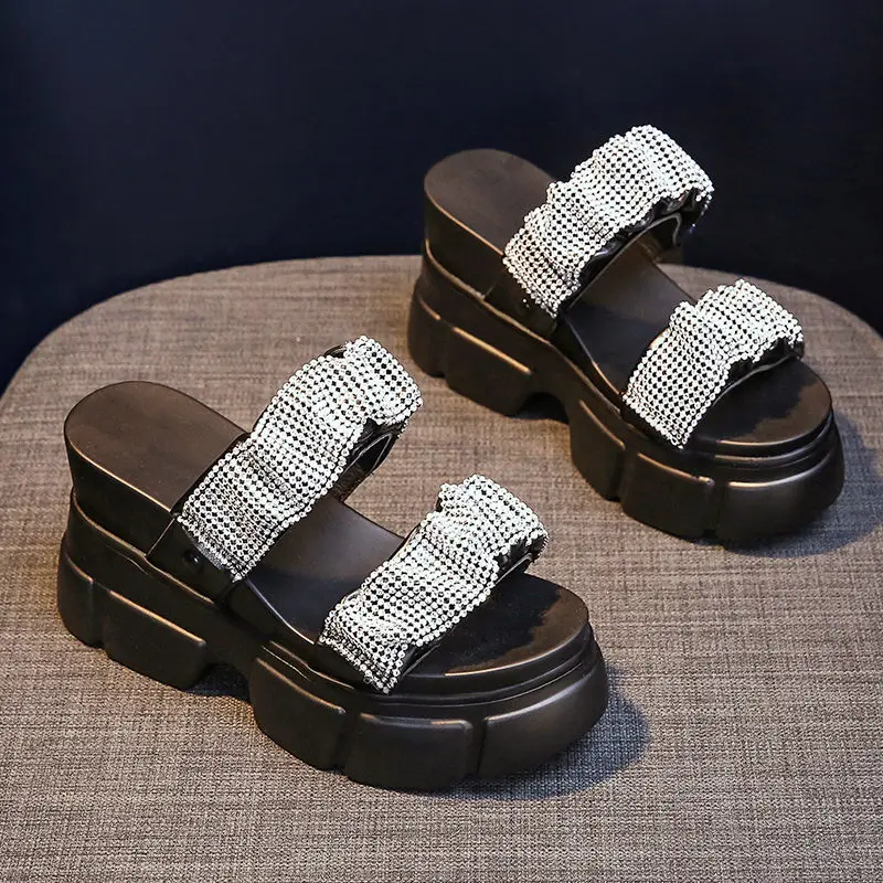 

Women's Outdoor Slippers Ins Fashion 2021 new Summer Wedge High Heel Fashion Platform Muffin Ladies' Sandals