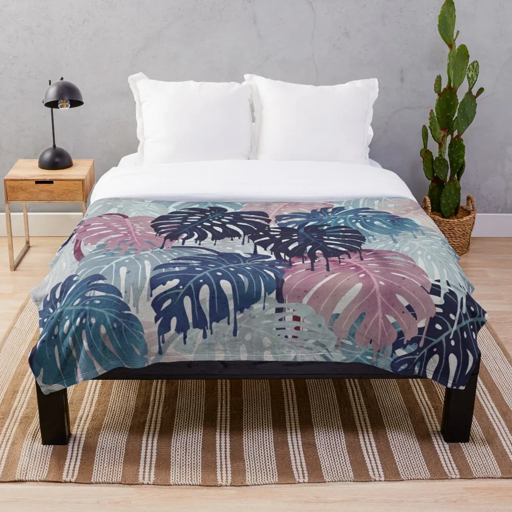 

Одеяло Monstera, флисовое покрывало для кровати, толстое одеяло, модное покрывало, шерпа, одеяло для взрослых и детей