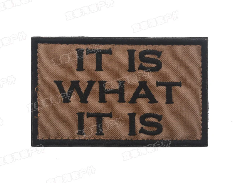 

English stickers it is what it is patch 1776 personalized morale badge embroidery hook and loop cloth stickers