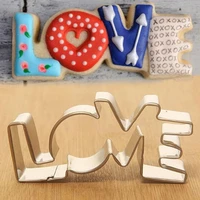 love letter shape forms for biscuit mold lover series design steel cookie cutter bakeware pastry confectionery tools