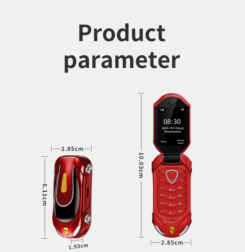 Новейший F18 мини флип автомобильный мобильный телефон 1 08 &quotУльтра маленький