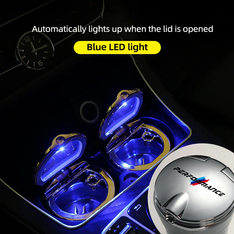 

Portable LED Light Car Ashtray Creative Car Smokeless for Bmw E30 E38 E39 E46 E60 E61 E90 X1 X3 E70 E83 X5 F10 F20 Car-Styling
