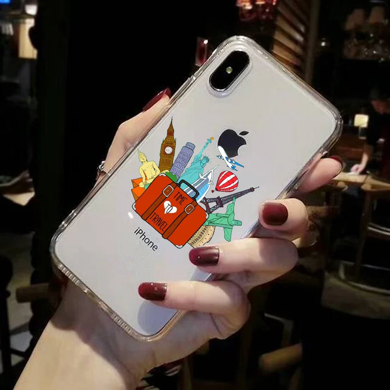 Чехол для телефона с картой мира мягкий силиконовый чехол из ТПУ iphone Xs MAX XR X 5 6 6s 7