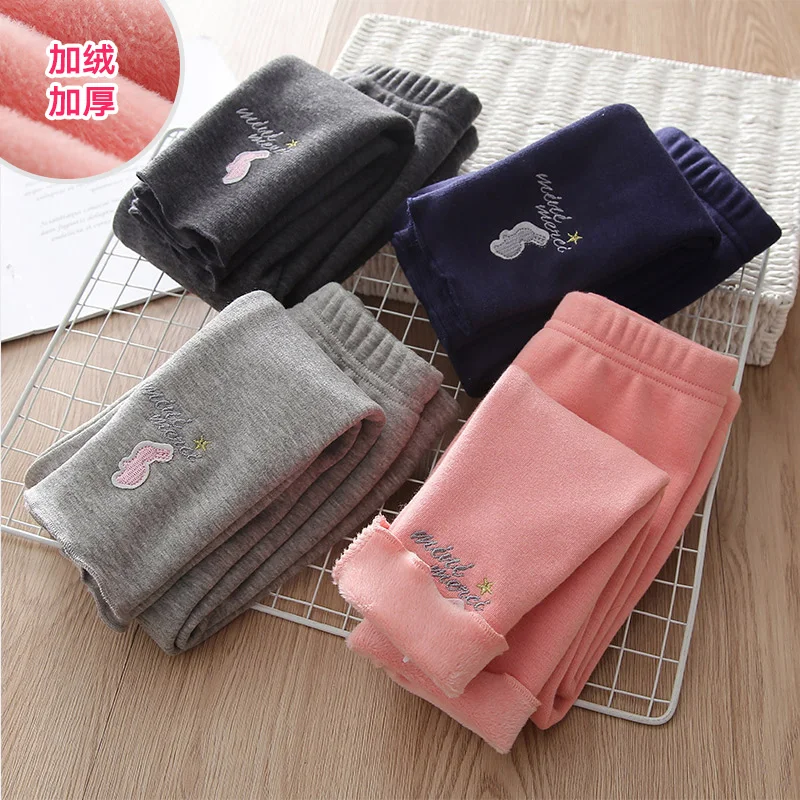 Детские утепленные леггинсы с мультяшными животными на возраст 2 10 лет|Брюки| |