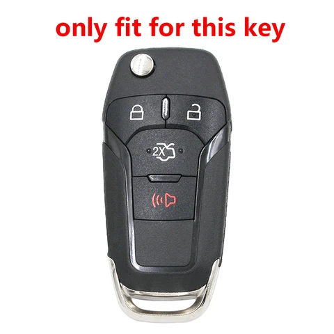 Силиконовый чехол для ключей Kirtlandi для Ford Fusion Ka GM 2014 2015 2016 2018 2020, складной автомобильный чехол для ключей, брелок для ключей