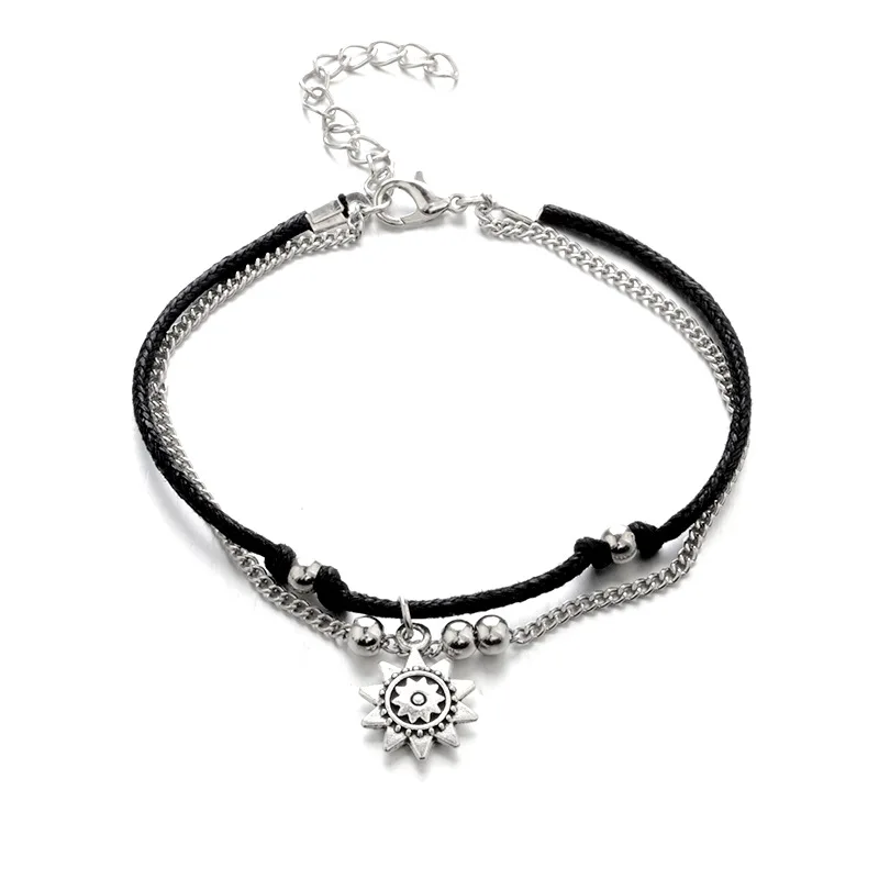 Европейский и американский стиль двухслойный Древний серебряный сплав