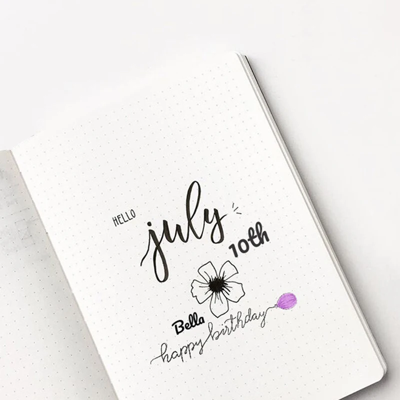 Dot Grid простая ручная книга пули блокнот дневник точечный журнал Bujo