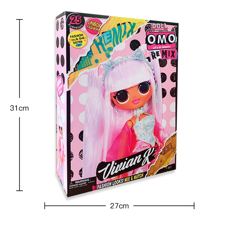 

Simple Version Lol Surprise Doll Remix Fashion Big Sister OMO Dress Up Mix Record Series Blind Box Play House Toys for Girls