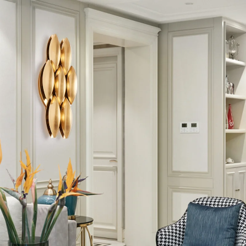 Постмодерн американский креативный Простой настенный светильник золотой свет