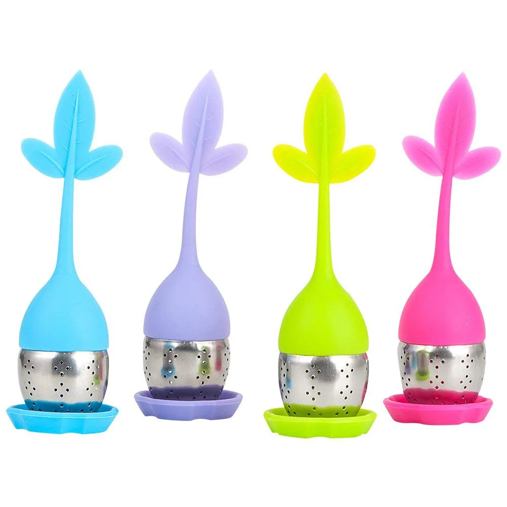

1 Pcs Tea infuser Food grade leak 36 grams H-93 Stainless steel+Silica gel 15.5*5cm