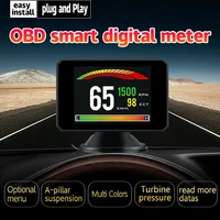 p16 car display accurate clock odometer obd2 car universal speed alarm head up display intelligent digital multi function