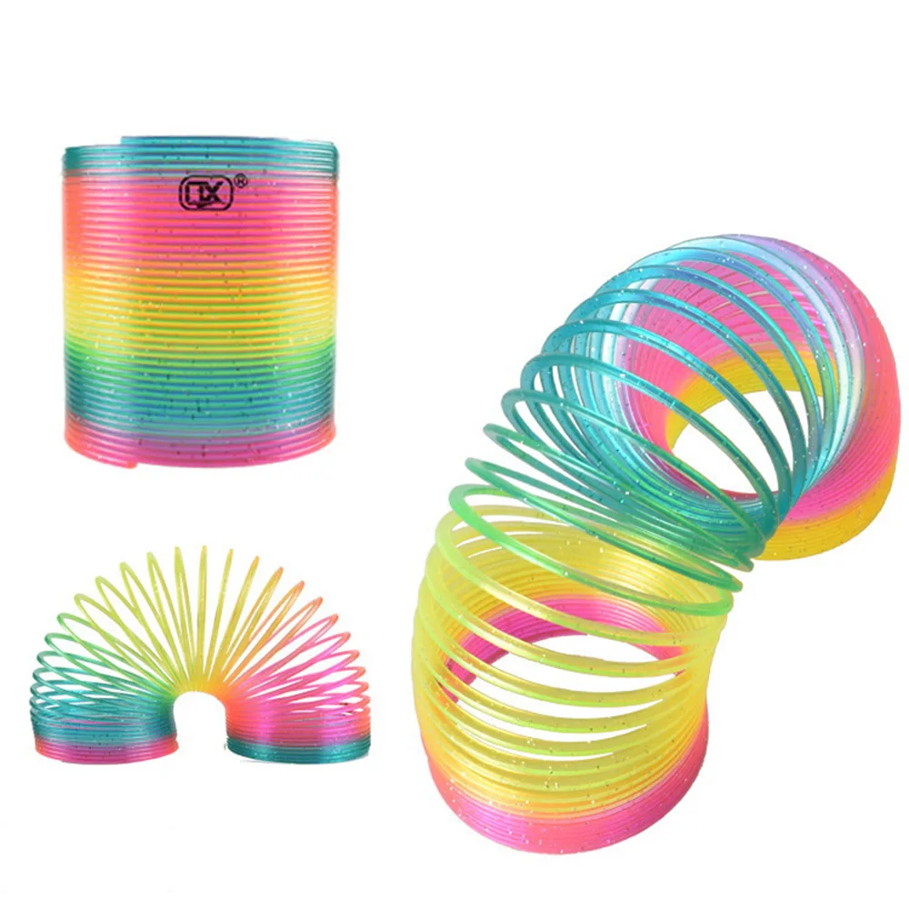 1Pcs Color Magic Bounce Toys Board Games for Children Anti-stress Ring Spring Rainbow Game Kids Creative Funny Gifts | Игрушки и хобби