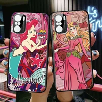mermaid world phone case for xiaomi redmi poco f1 f2 f3 x3 pro m3 9c 10t lite nfc anime black cover silicone back prett mi 10 ul