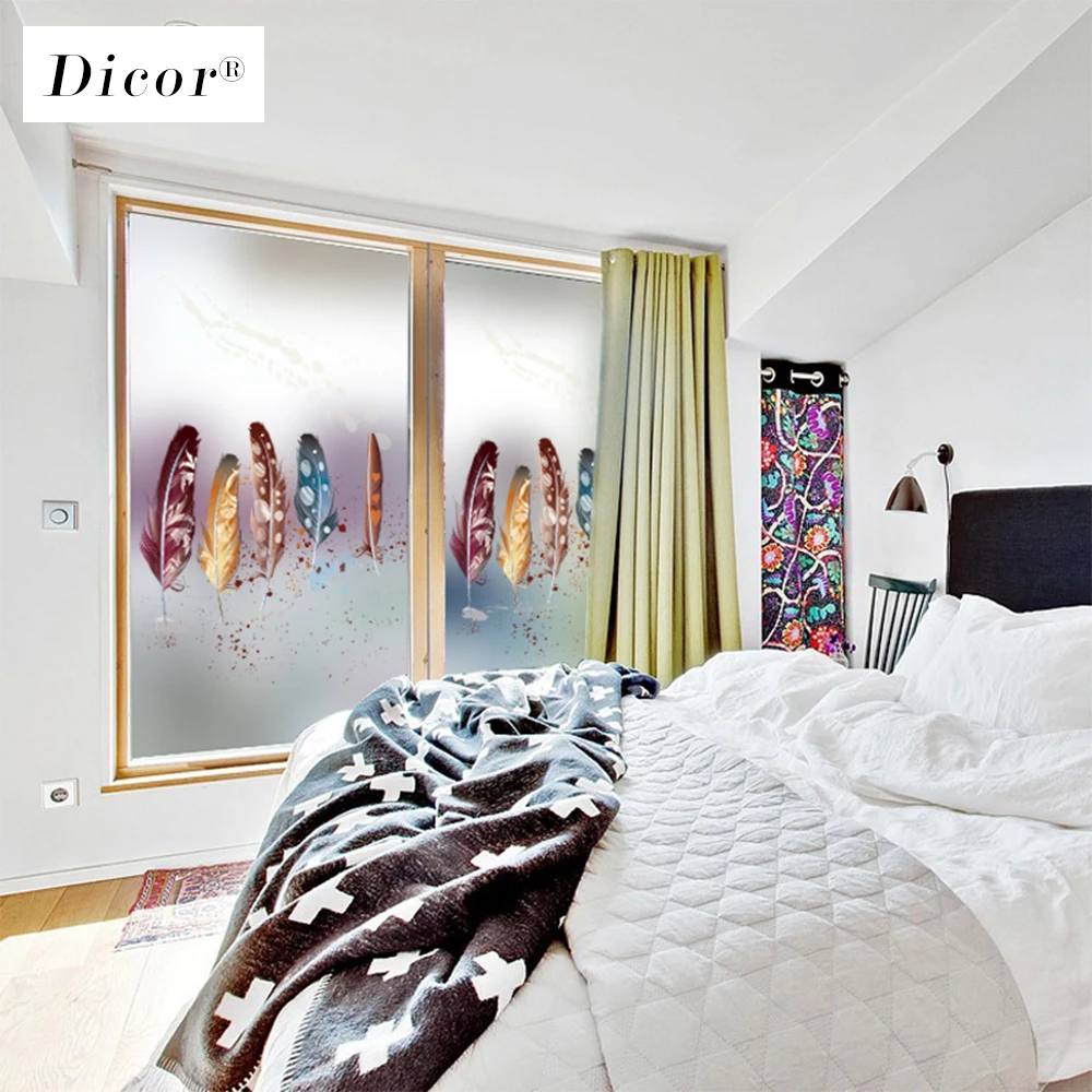 Статического цепляться витражная плёнка на стекла окна матовые непрозрачные