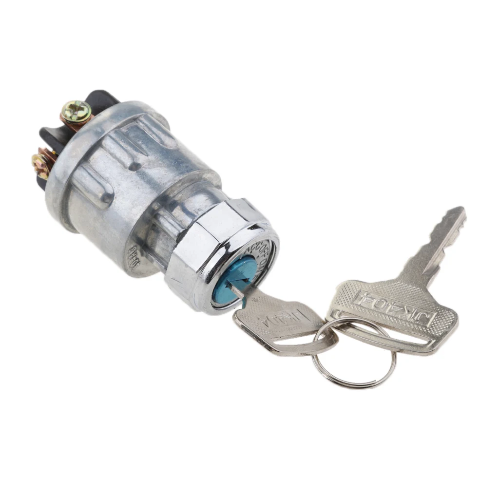 Серебряный замок зажигания цилиндр 2 клавиши полный комплект сборки двигателя