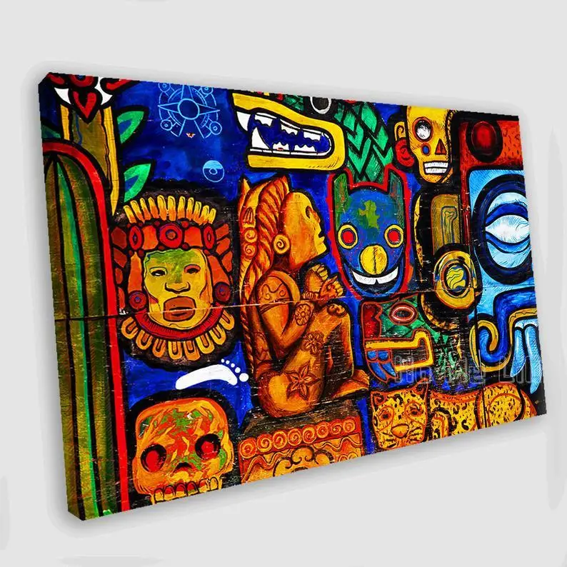 

Mexico Street Art Canvas Doodle Mural Painting