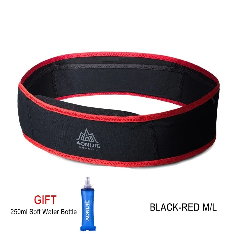 Black-Red ML new AONIJIE W938, тонкая сумка для бега, бега, поясная сумка, сумка для путешествий, денежная тропа, марафон, для спортзала, тренировки, фитнеса, 6,9 дюймов, держатель для мобильного телефона - Цвет: Black-Red ML new