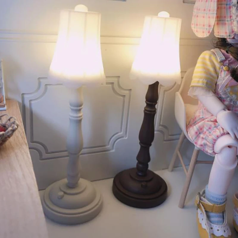 

Hot Sale！1:12 Dollhouse Miniature Floor Lamp LED Light Dollhouse Furniture Toy For Dollhouse Decoration